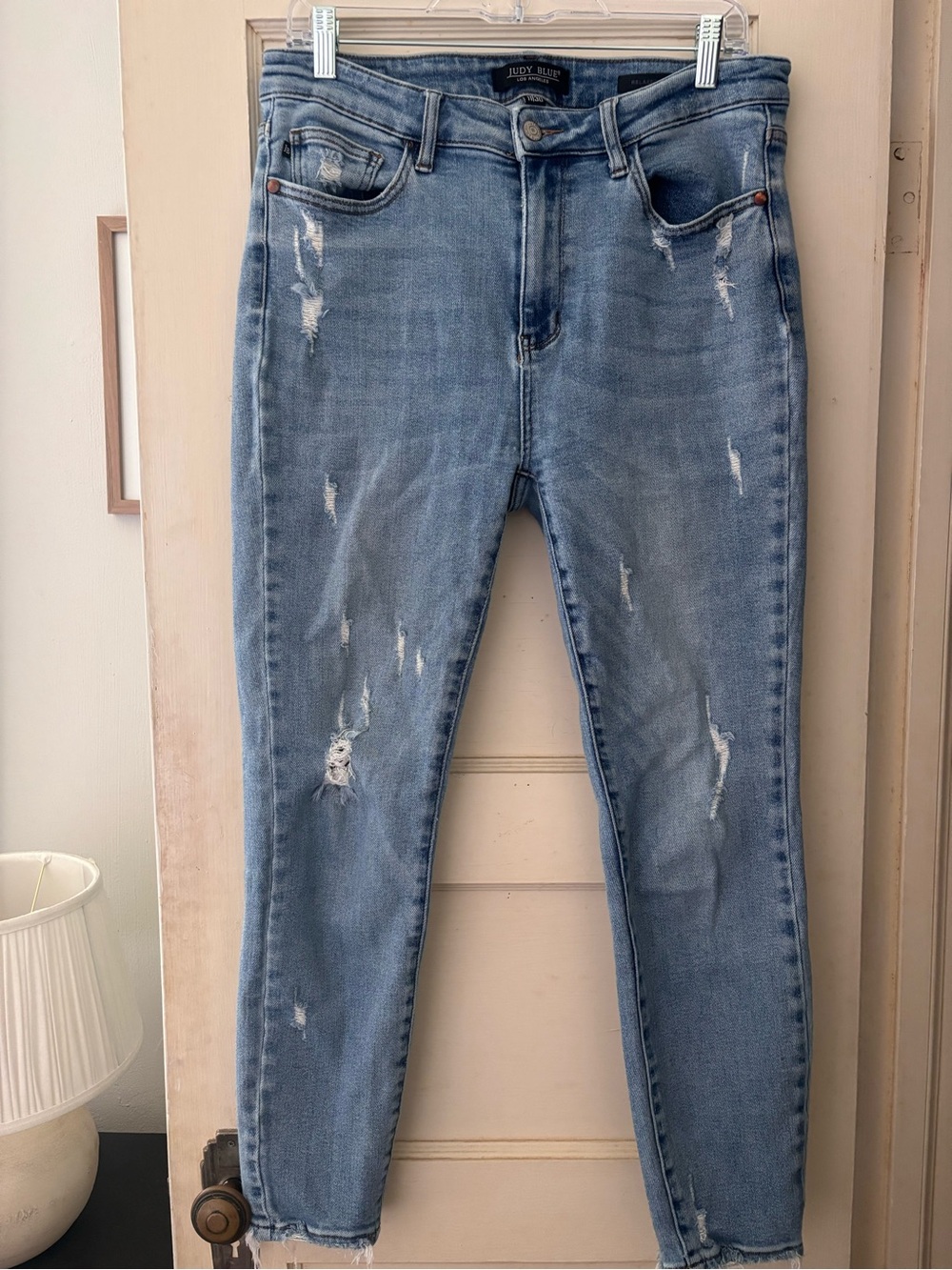 Judy Blue Relaxed Fit Distressed Women’s Jeans - High Rise Skinny Jean